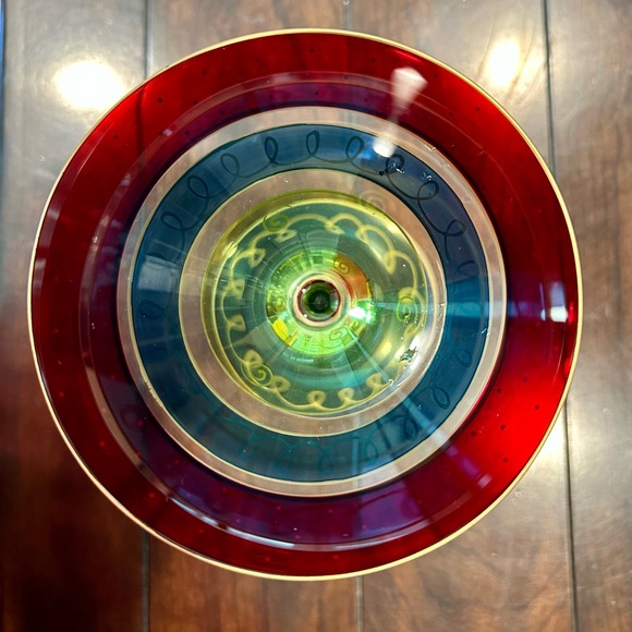 Pottery Barn Red and Green and Blue Martini Glasses - Picture 3 of 4